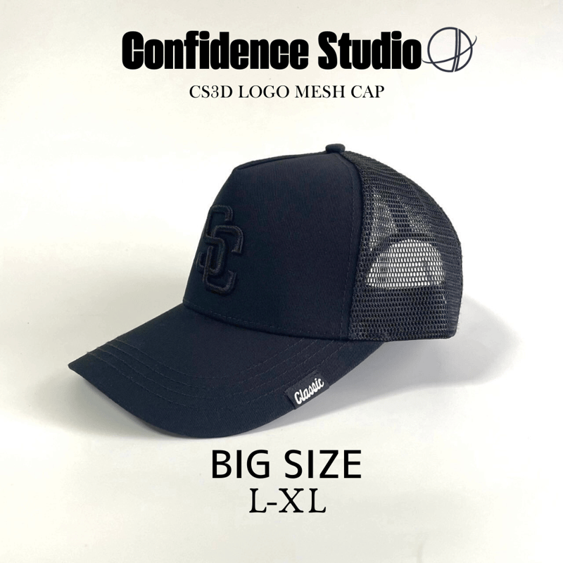 CS3D LOGO DEEP MESH CAP BLACK/BLACK CON-53 | c