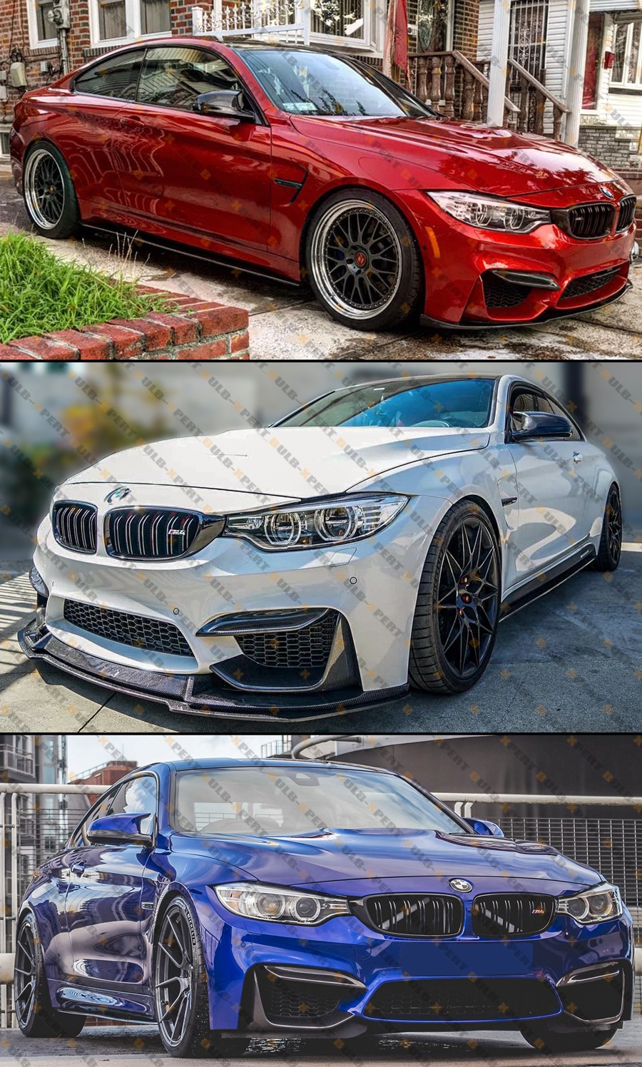 FOR 15-19 BMW F80 M3 F82 F83 M4 V2 DRY CARBON FIBER FRONT BUMPER