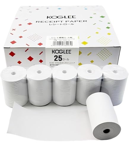 Amazon.co.jp: EzySup 40個感熱ロール紙 57mm幅x38mm外径x14mm内径