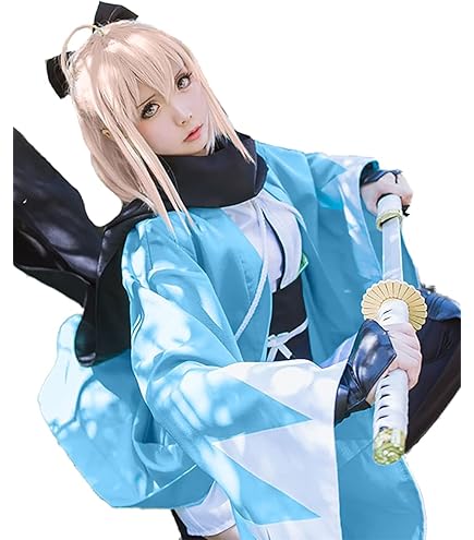 Amazon.co.jp: Fate セイバー 沖田 総司 桜saber セットコスプレ衣装