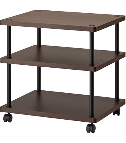 Amazon | タオック オーディオラック（3段）ダークブラウンメタリック