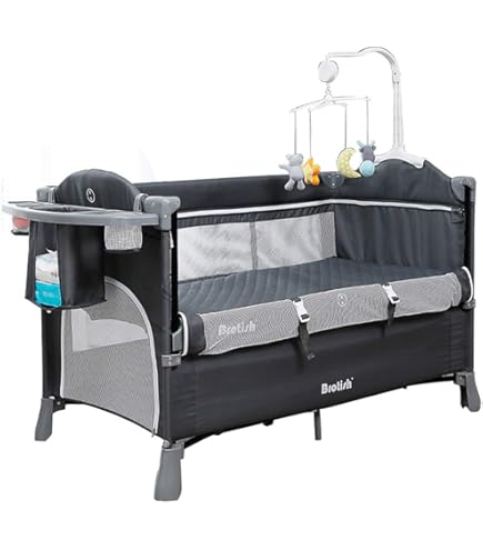 Amazon.co.jp: Wondc ベビーベッド プレイヤード ベビー 折りたたみ