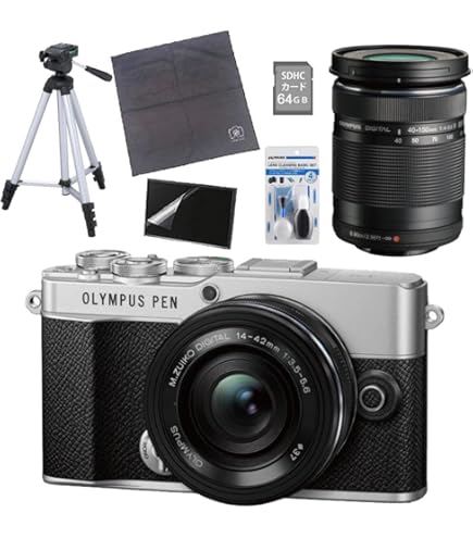Amazon | ミラーレス一眼カメラ PEN E-P7 14-42mm EZ ダブルズーム