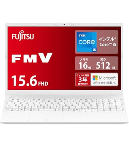 Amazon.co.jp: ノートパソコン 15.6型 パールホワイト NEC PC-N156CGAW