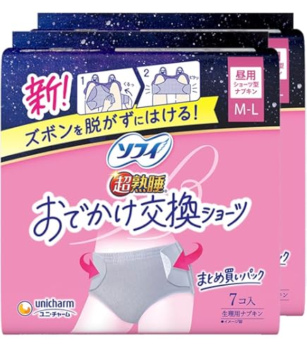 Amazon | ユニ・チャーム ソフィ 超熟睡ショーツ 涼肌 M-L 5枚