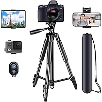 Amazon | カメラ三脚 三脚 ビデオカメラ三脚 最大長158センチ 3WAY雲台