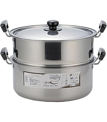 Amazon｜アカオアルミ 角型蒸器 33cm 二重 アルミニウム合金