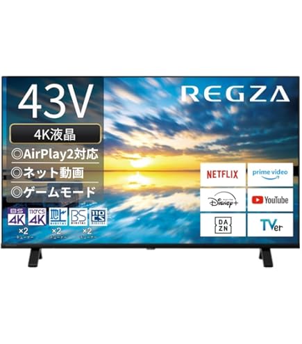 Amazon | 東芝 43V型 液晶 テレビ 43J10 フルハイビジョン | テレビ 通販
