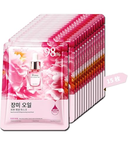 Amazon.co.jp: フェイシャルマスク Bloom of Rose バラ咲き誇る30枚