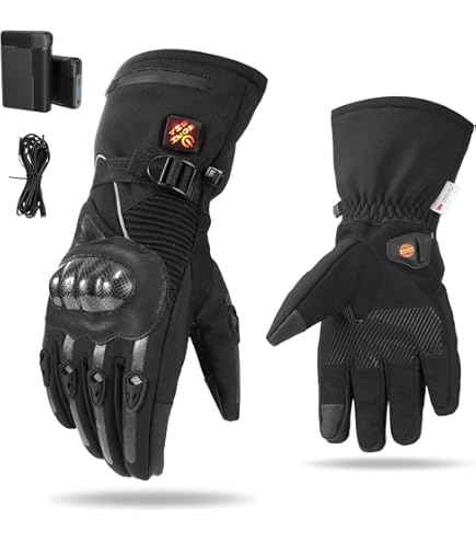 Amazon.co.jp: [PowerArQ] 電熱グローブ バイク グローブ 冬 防寒