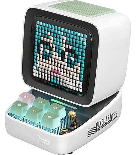 Amazon | Divoom TIVOO レトロTV型モニター搭載 Bluetoothスピーカー