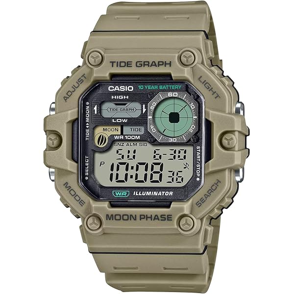 Amazon | カシオ イルミネータータイドグラフ ムーンフェイズ 10年