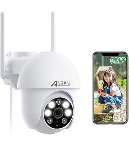 Amazon.co.jp: 【500万超高画素・24時間常時録画】ANRAN 防犯カメラ