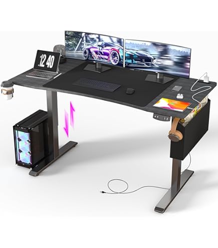 Amazon | BilBil デスク 昇降式 電動昇降式机 100CM×60CM 昇降デスク