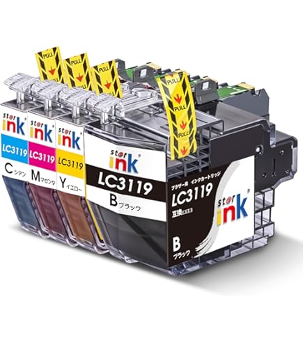 Amazon.co.jp: ブラザー用 互換 LC3119 【 LC3119BK 2本 】 全2本 互換