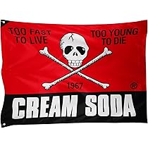 Amazon | CREAM SODA 角ドクロ フラッグ 旗 ☆ クリームソーダ