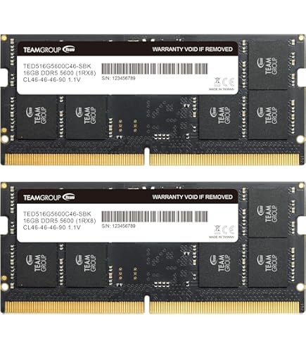 Amazon.co.jp: crucial 32GB Kit(2x16GB)DDR5-5600 SODIMM CL46(16Gbit