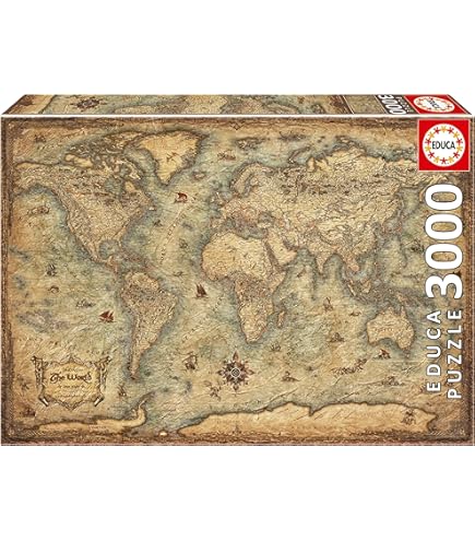 Amazon.com: EuroGraphics Antique Map of The World Jigsaw Puzzle