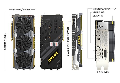 ZOTAC ZT-P10810F-10P GeForce GTX 1080 Ti AMP Extreme Core Edition