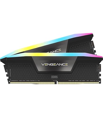 CORSAIR VENGEANCE RGB DDR5 RAM 32GB (2x16GB) 6400MHz CL32 Intel