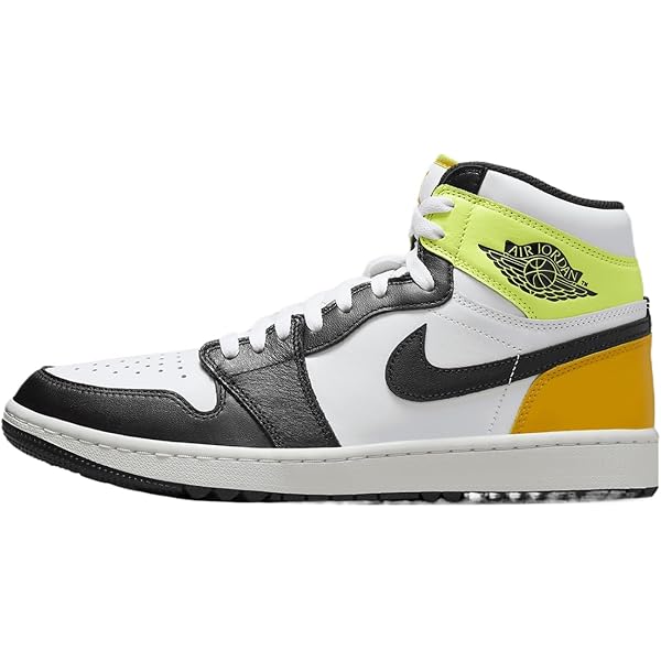Amazon.com | Nike Men's Jordan 1 High Golf Shoes, White/Pine Green