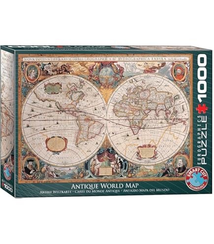 Amazon.com: EuroGraphics Antique Map of The World Jigsaw Puzzle