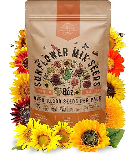 Amazon.com : Peredovik Yellow Sunflower Seeds - 50pcs - Grow