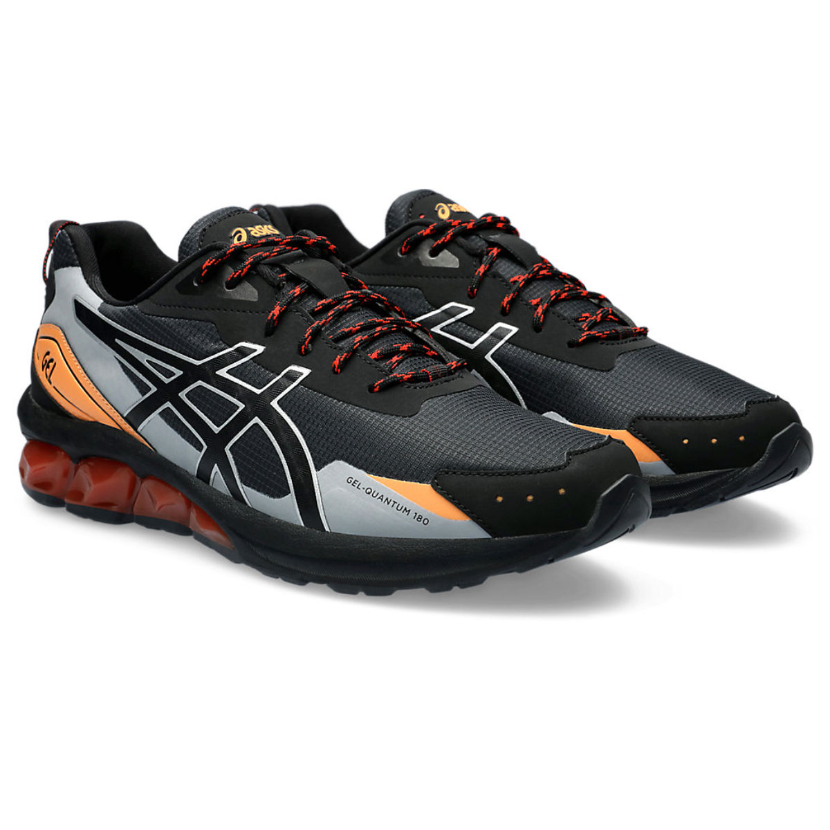 Buy ASICS GEL-Quantum 180 VII Black & Orange Men Sneakers Online