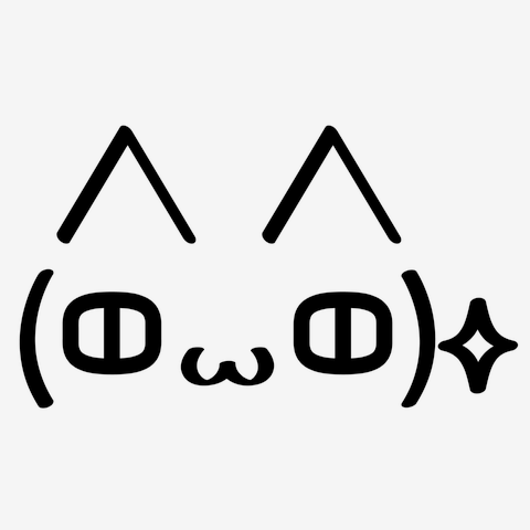 AA顔文字風ねこ（ΦωΦ）キラーン+ 掛時計を購入|デザインTシャツ通販