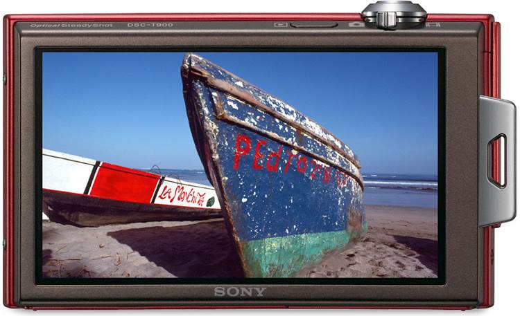 Sony Cyber-shot® DSC-T900 (Red) 12.1-megapixel digital camera with