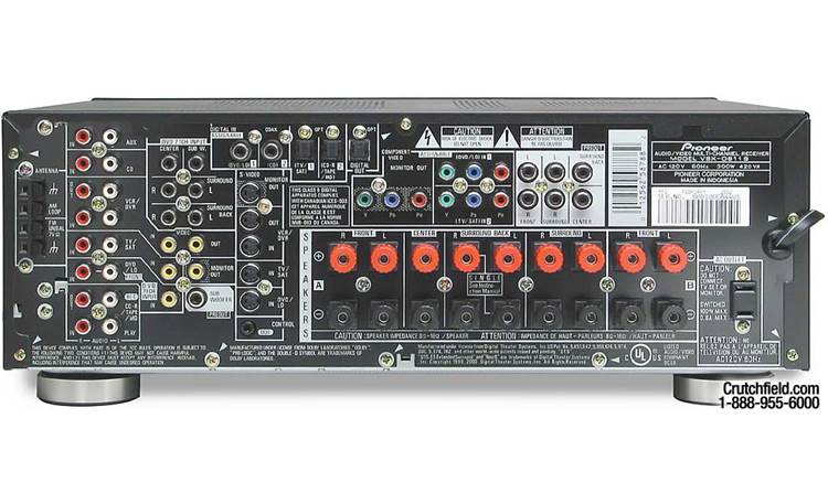 Pioneer VSX-D811S A/V receiver with Dolby Digital EX, DTS-ES, and