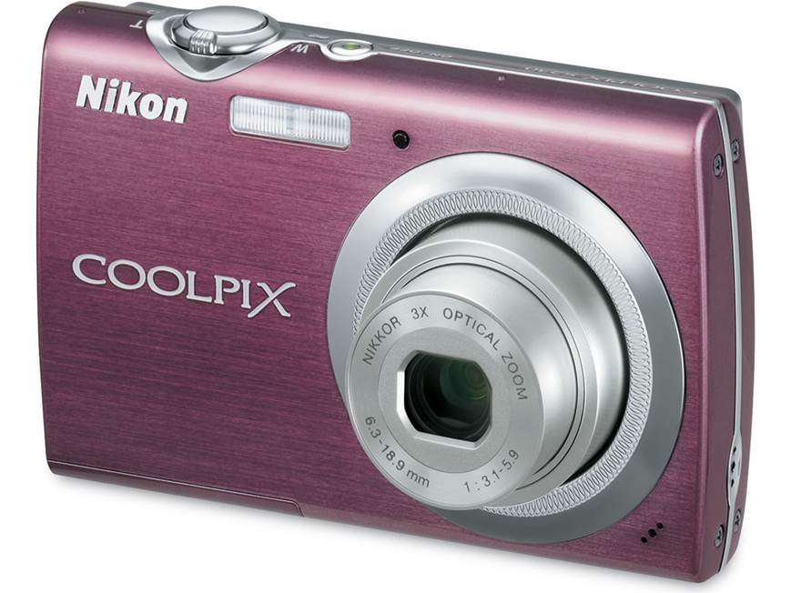 Nikon Coolpix S230 (Plum) 10-megapixel digital camera with 3X
