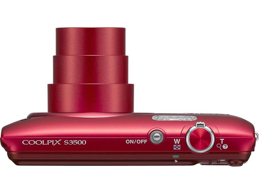 Nikon Coolpix S3500 (Red) 20.1-megapixel digital camera with 7X