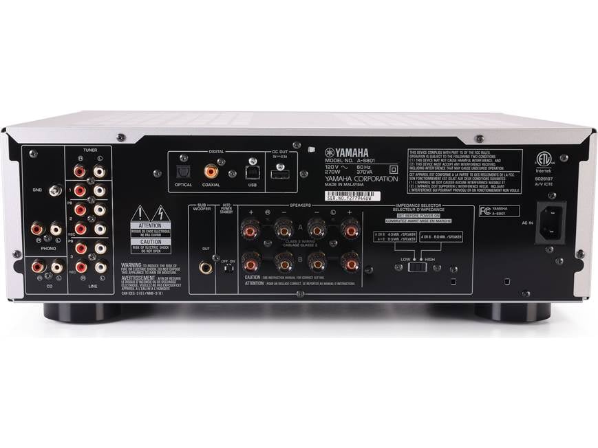 Yamaha A-S801 (Silver) Stereo integrated amplifier with built-in