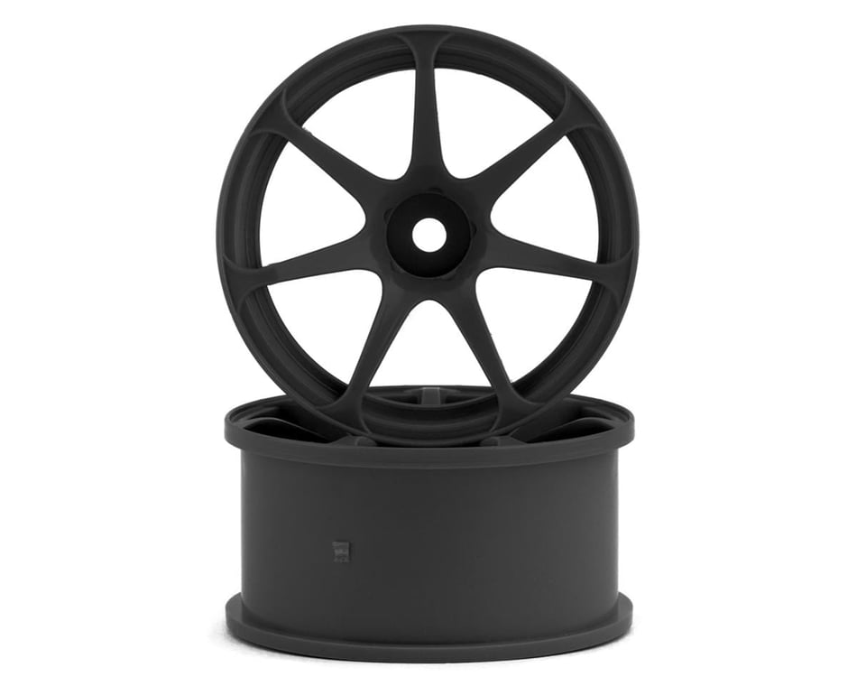 Mikuni AVS Model T7 7-Spoke Drift Wheels (Black) (2) (5mm Offset