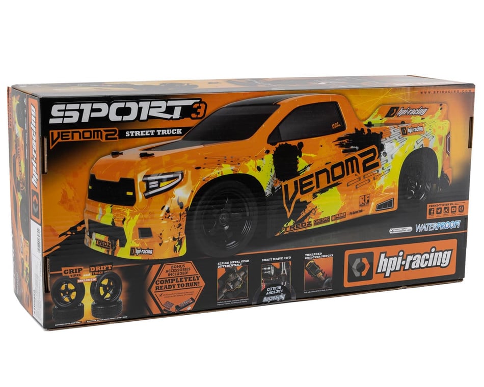HPI Sport 3 Venom 2 1/10 RTR 4WD Brushed Electric Truck (Orange