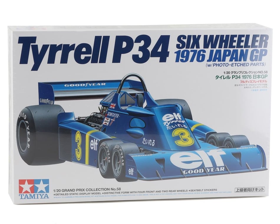 Tamiya 1/20 Tyrrell P34 Six-Wheeler Plastic Model Kit w/Photo