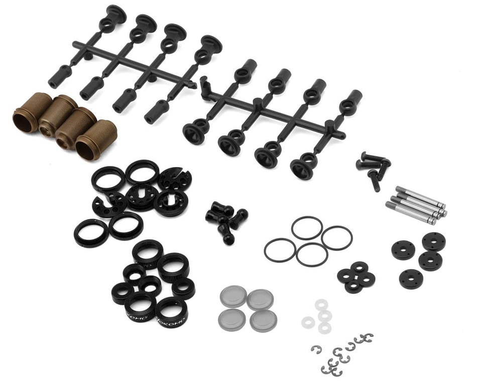 Yokomo MS1.0 Aluminum Hard Kashima Coated Short Shocks Set (Black