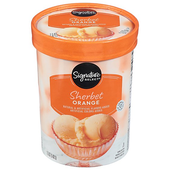 Signature SELECT Mandarin Orange Low Fat Sherbet - 1.5 Quart - safeway