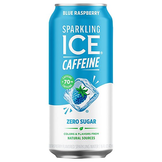 Sparkling ICE Sparkling Water With Caffeine Blue Raspberry - 16 Fl