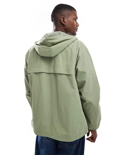 Fred Perry Taslan hooded shell jacket in green | ASOS
