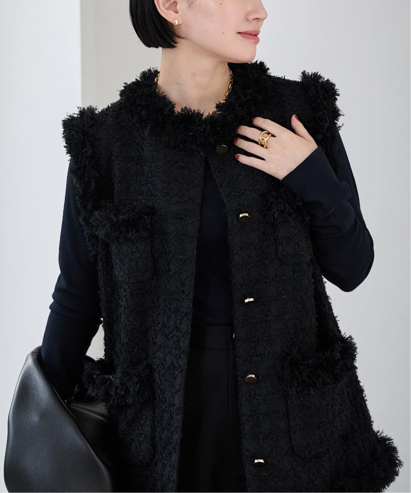 千鳥ツイードジレ（ジレ）｜VERMEIL par iena（ヴェルメイユ パー