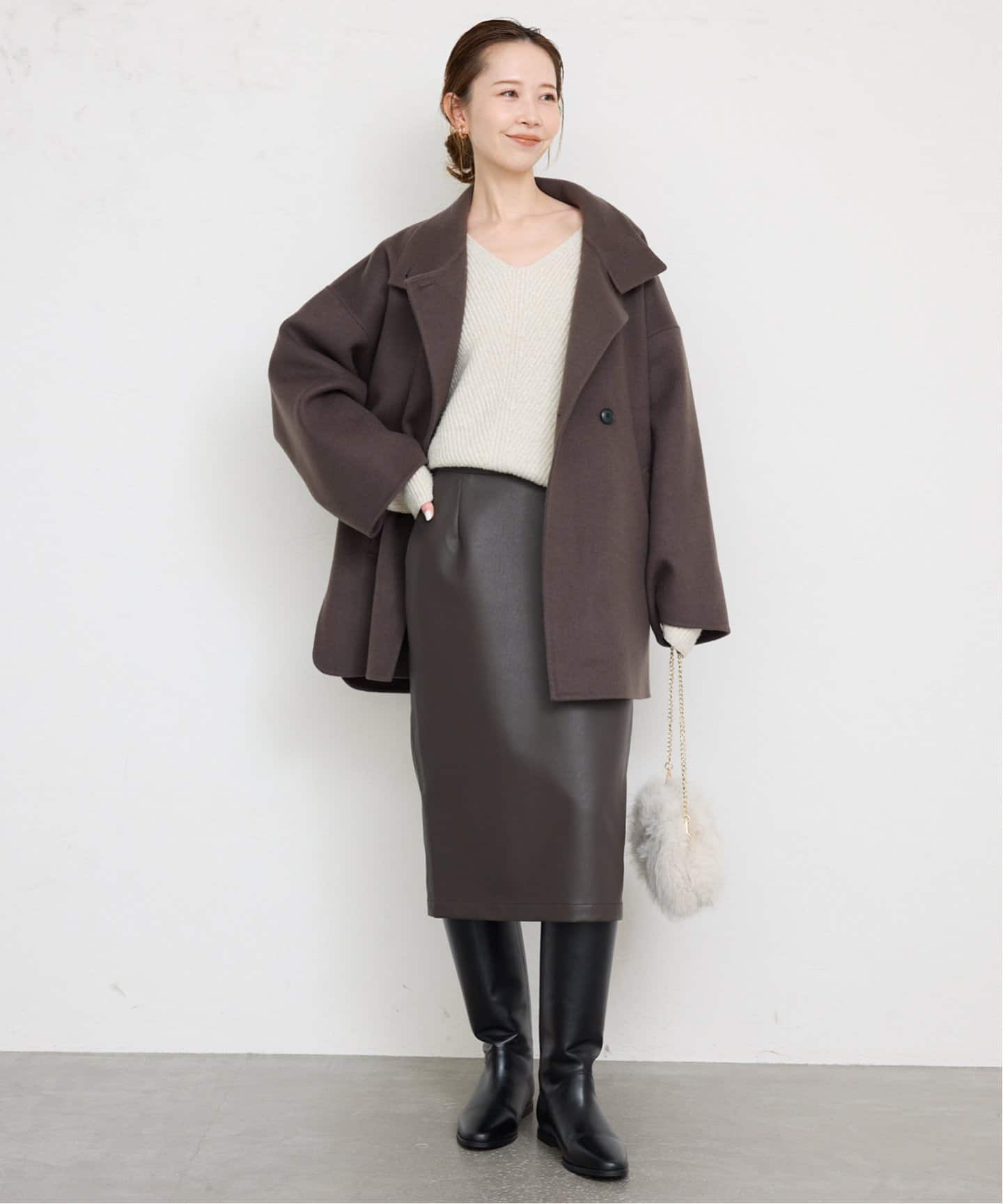 ダブルフェイススタンドコート（その他ブルゾン／アウター）｜SLOBE