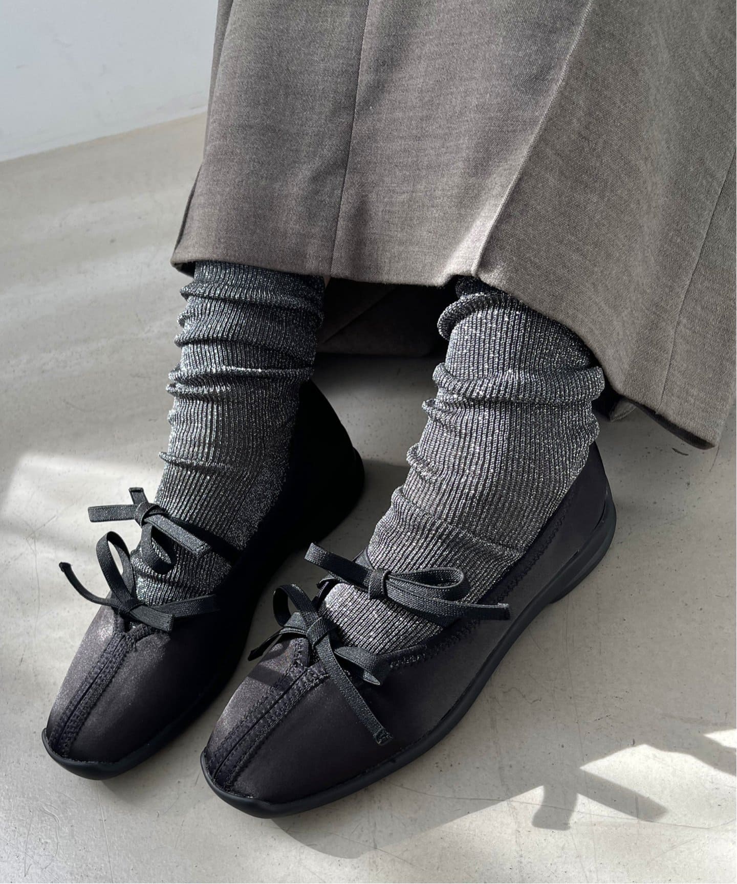 追加2》Lダブルリボンバレリーナ（フラットシューズ）｜LE TALON（ル