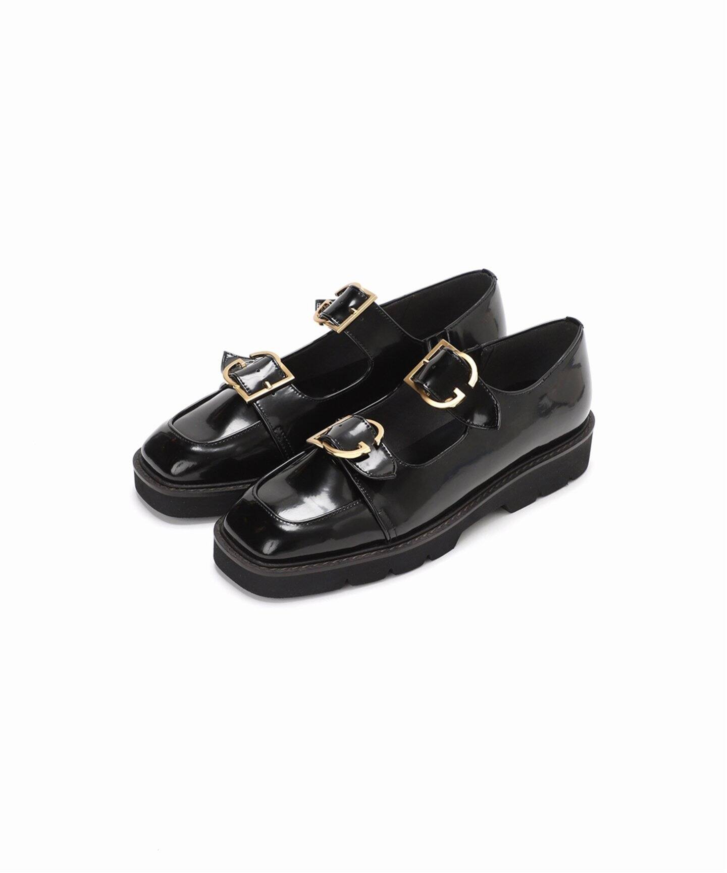 GRISEアツゾコGRダブルベルトメリージェーン（フラットシューズ）｜LE