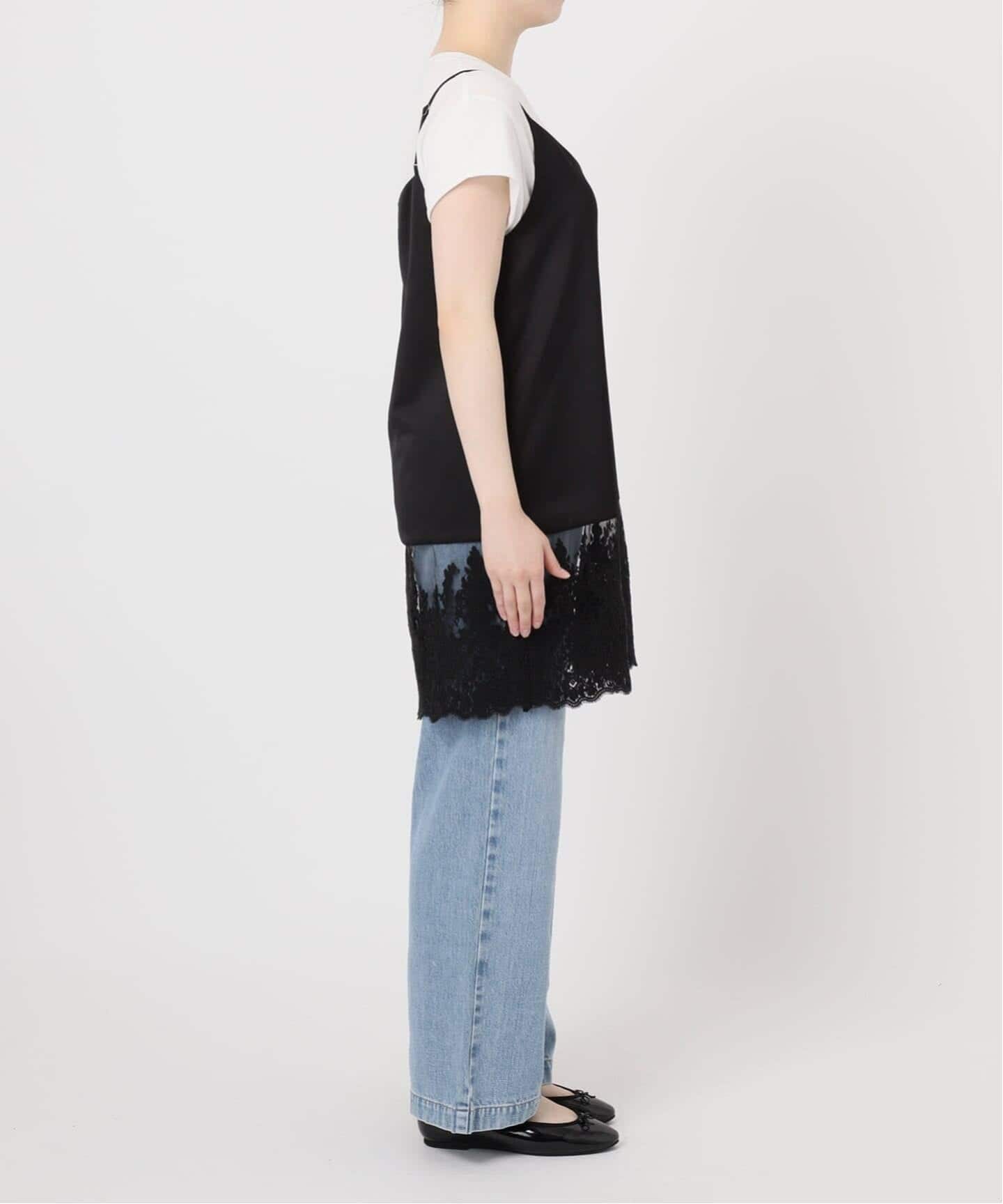 追加2》Satinレース キャミソールワンピース（ワンピース）｜IENA