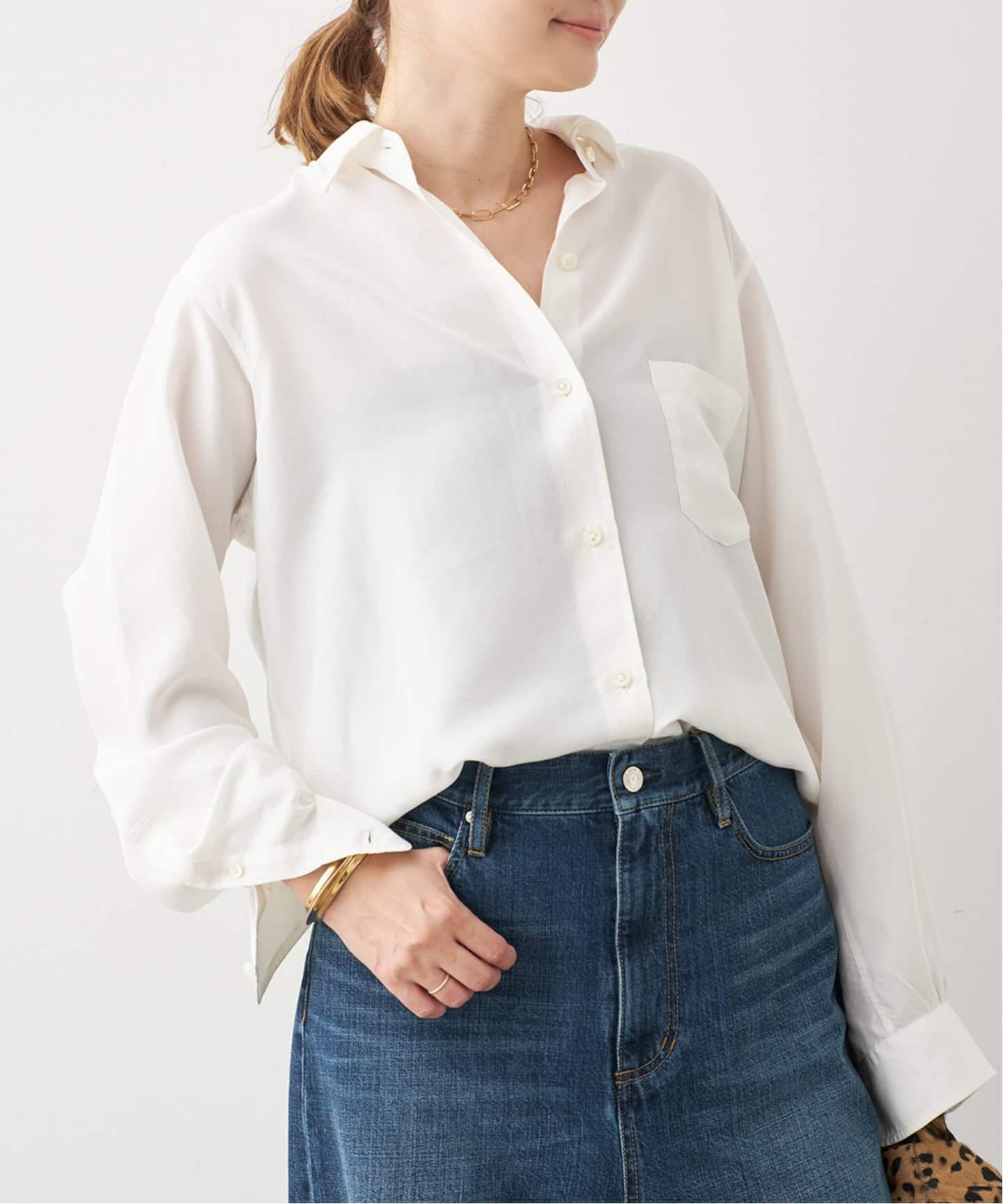 シルク ウォッシュ シャツ（シャツ／ブラウス）｜Deuxieme Classe