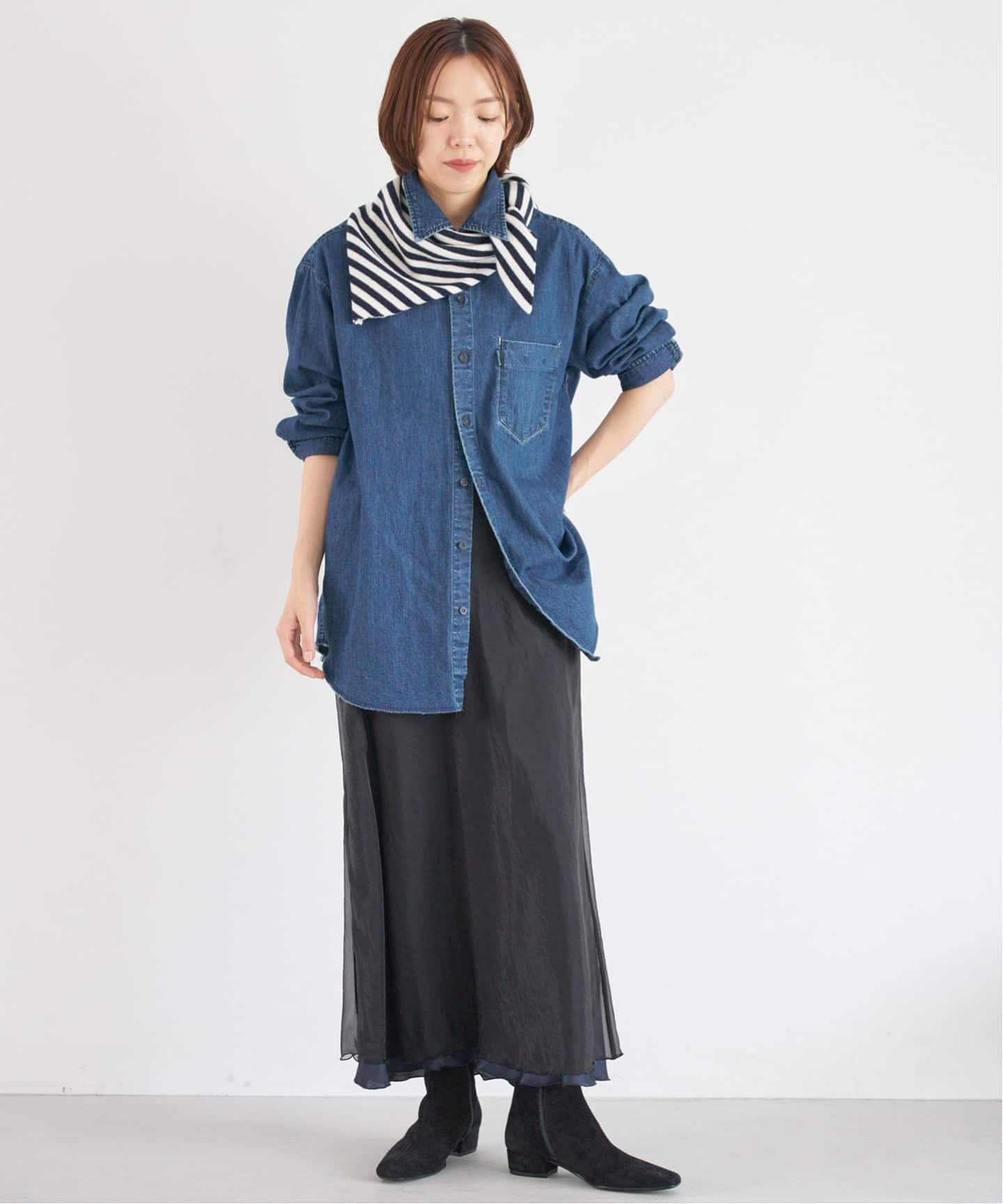 7.5oz デニムシャツ（シャツ／ブラウス）｜IENA（イエナ）の通販