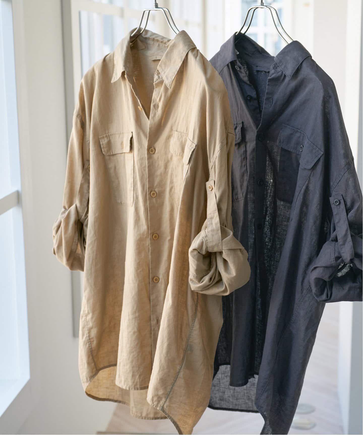 コットンリネンユーティリティーシャツ（シャツ／ブラウス）｜Spick