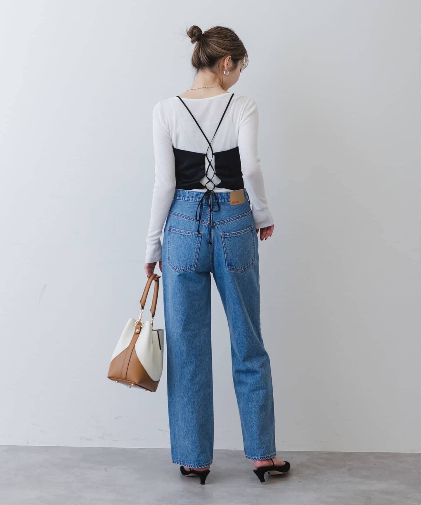 バッククロスサテンキャミソール（キャミソール）｜NOBLE（ノーブル